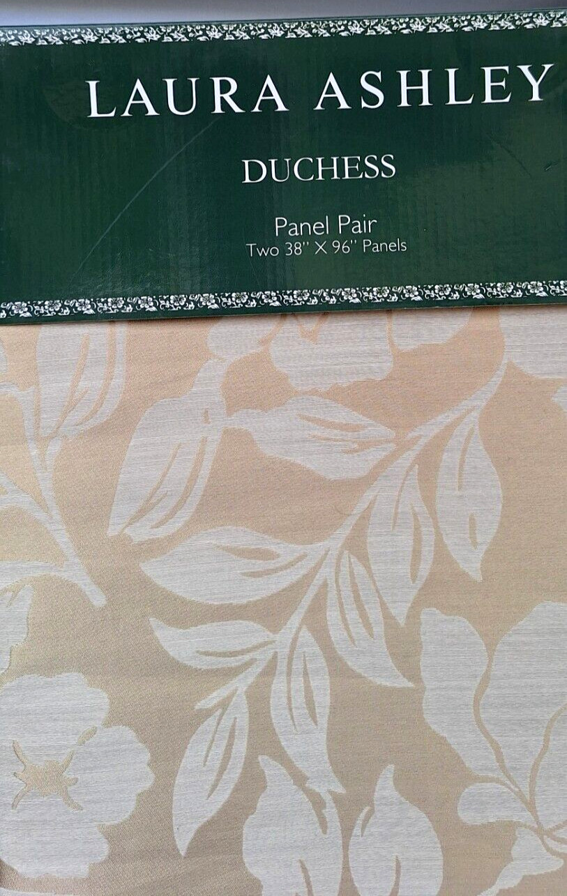 NEW Lora Ashley Duchess Chic Curtains Set of 2 panels 38″x 96″. 2 sets available