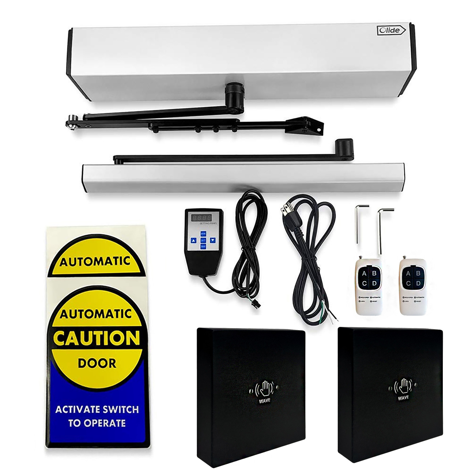 Olide 120B Automatic Swing Door Opener with Wire Large Non-touch Switch