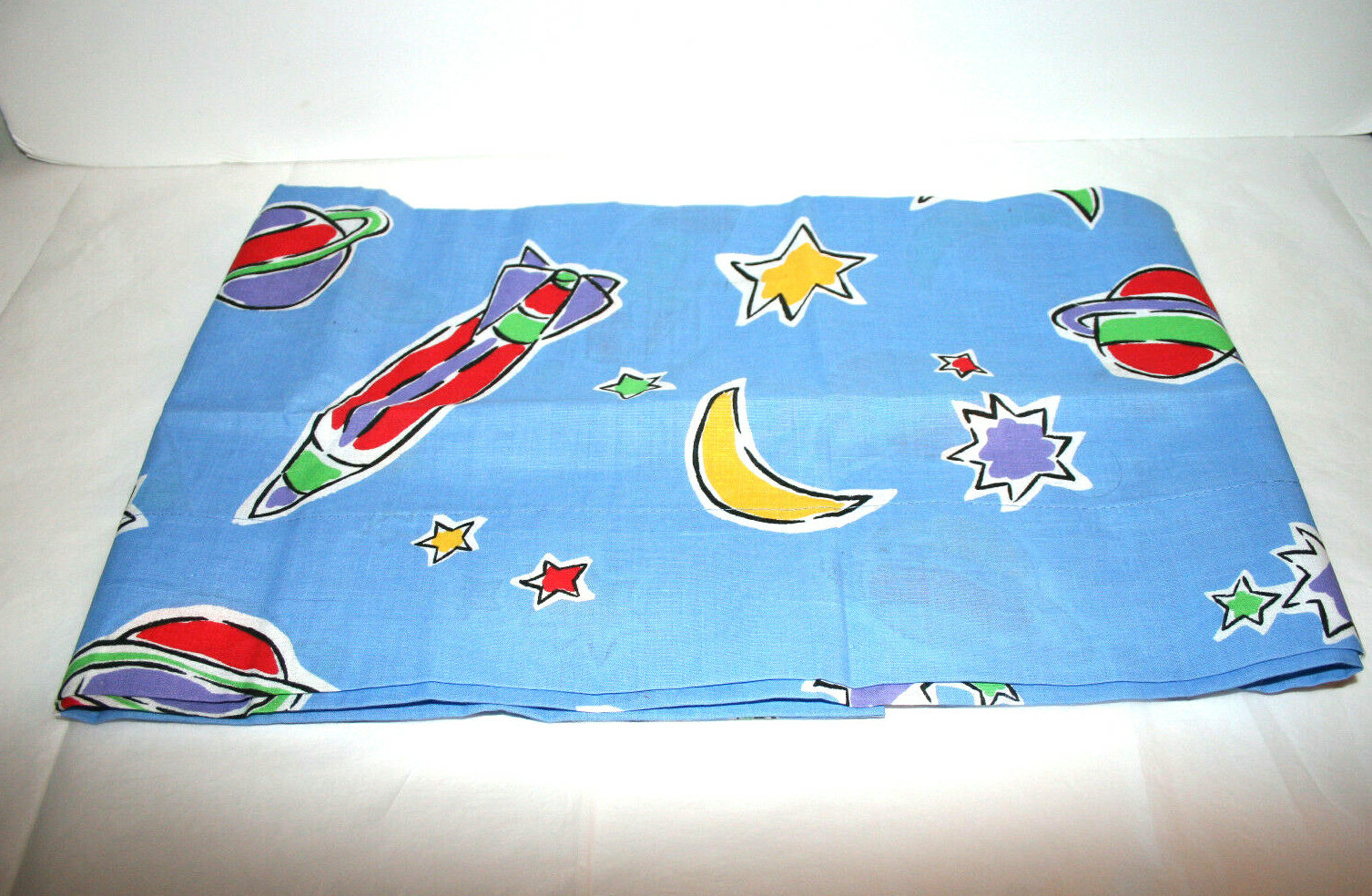 NEW *Kid’s Bedroom Window Curtain Valance Space Solar System Night Sky 70″x14″