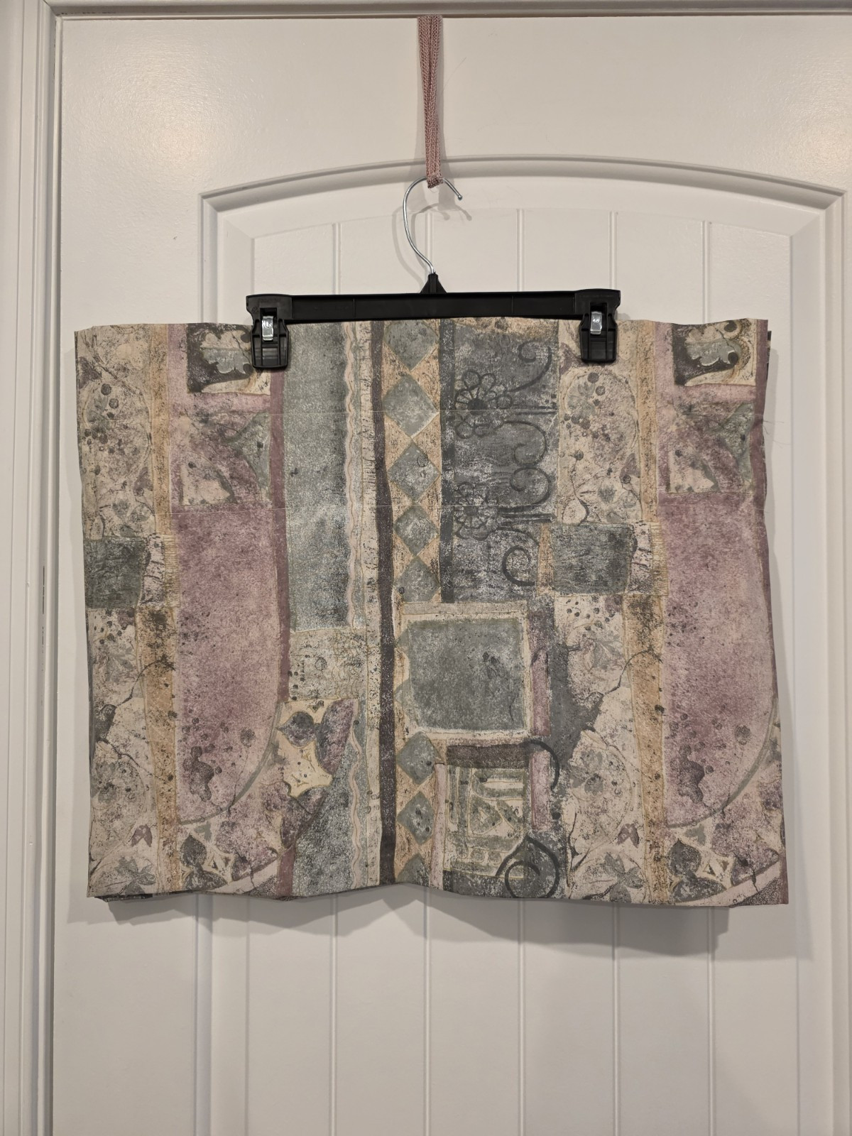 CROSCILL BENETELLO MAUVE MULTI PASTEL TUSCAN TAILORED BLOUSON VALANCE 17.5x89in