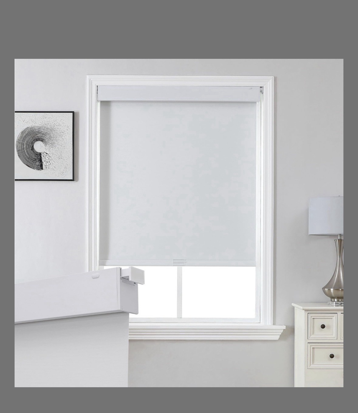 Joydeco No Drill Blackout Shades, Free-Stop Cordless Roller Shades, 24”W X 75” H