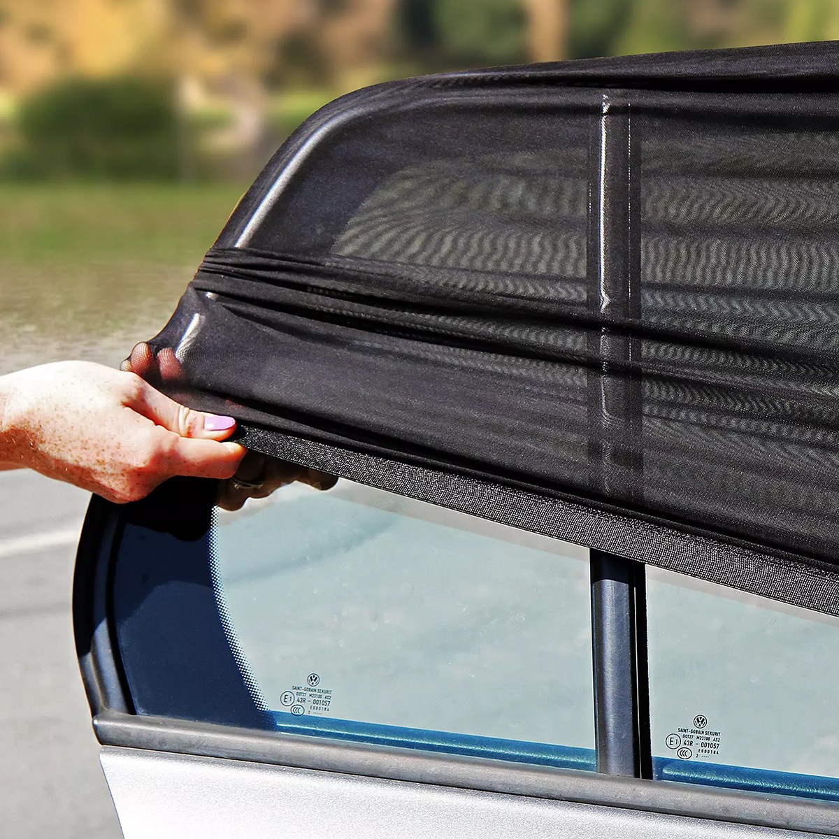 2/4Pcs Car Front Rear Window Mosquito Net Sun Shade UV Protection Mesh for Sedan