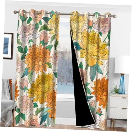 Boho Blackout Curtains for Bedroom and 52″W x 84″L (Pack of 2) Boho Radiance