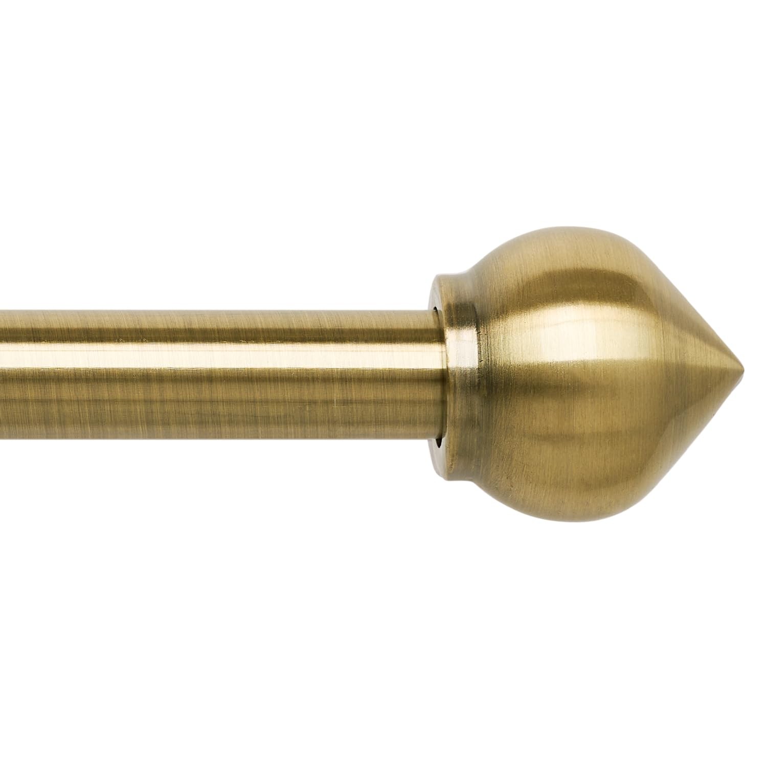 Antique Brass 3/4 In 3052 In Decorative Adjustable Window Curtain Rod Set