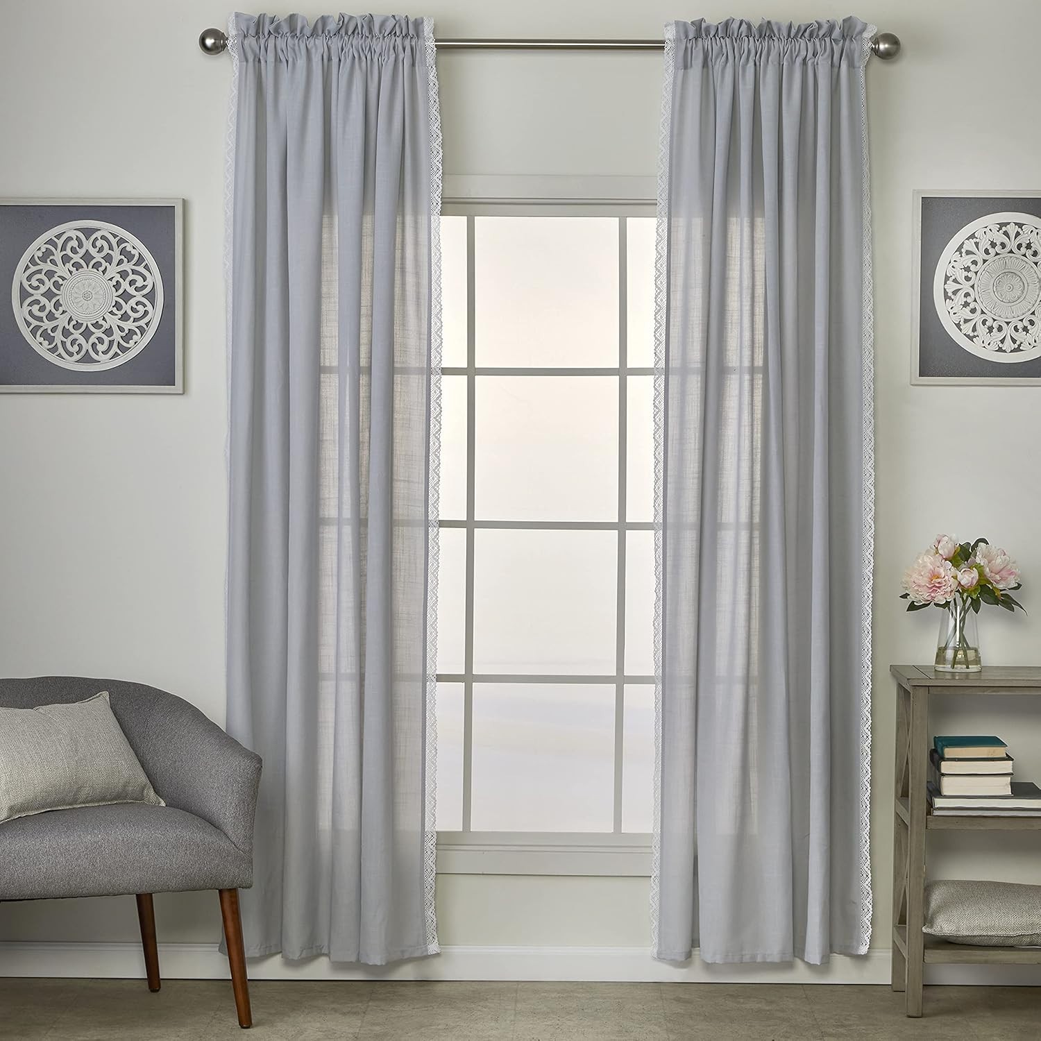 SKL Home by Saturday Knight Ltd. Catherine Crochet Window Curtain Panel Pair, 10