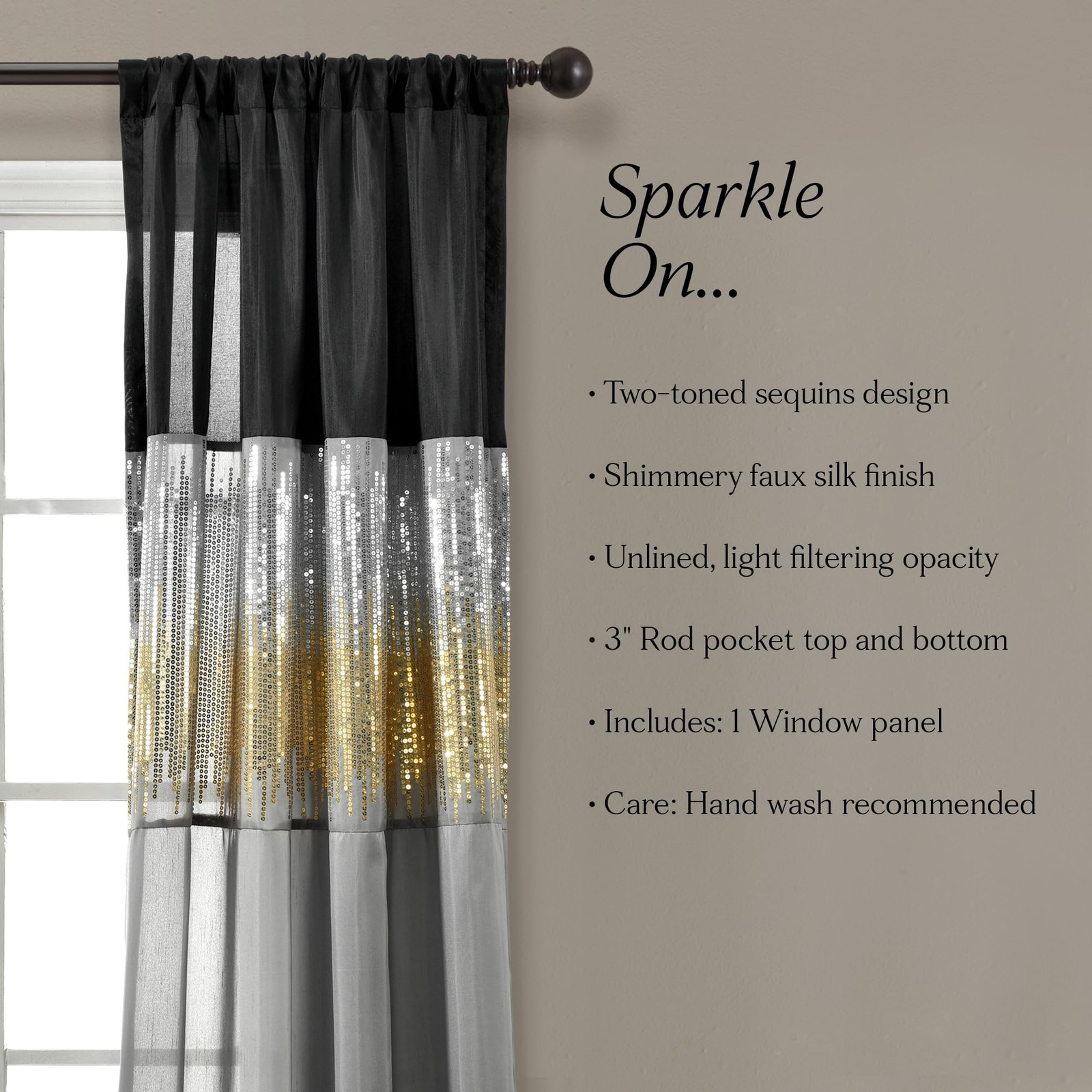 Lush Decor Night Sky Window Panel Single 42W X 84L – –