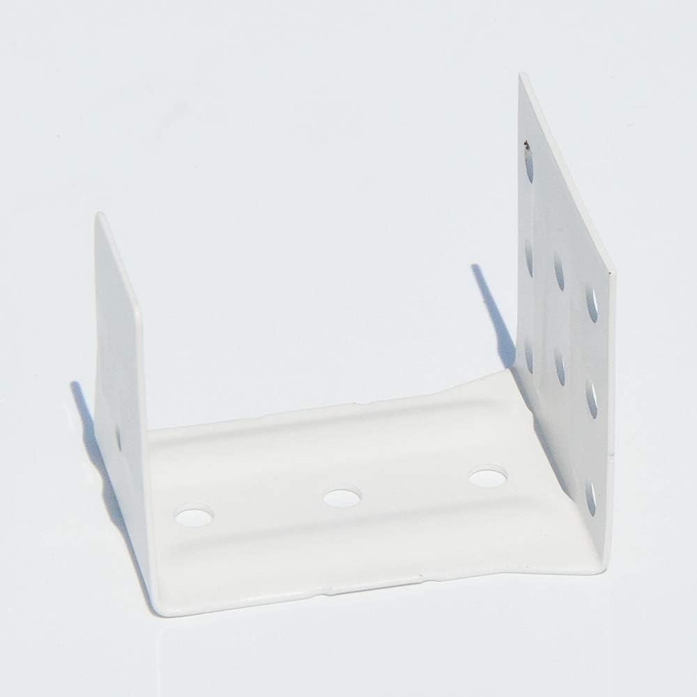 White Alloy Steel Brackets for High Profile Window Blinds – 2 Pack