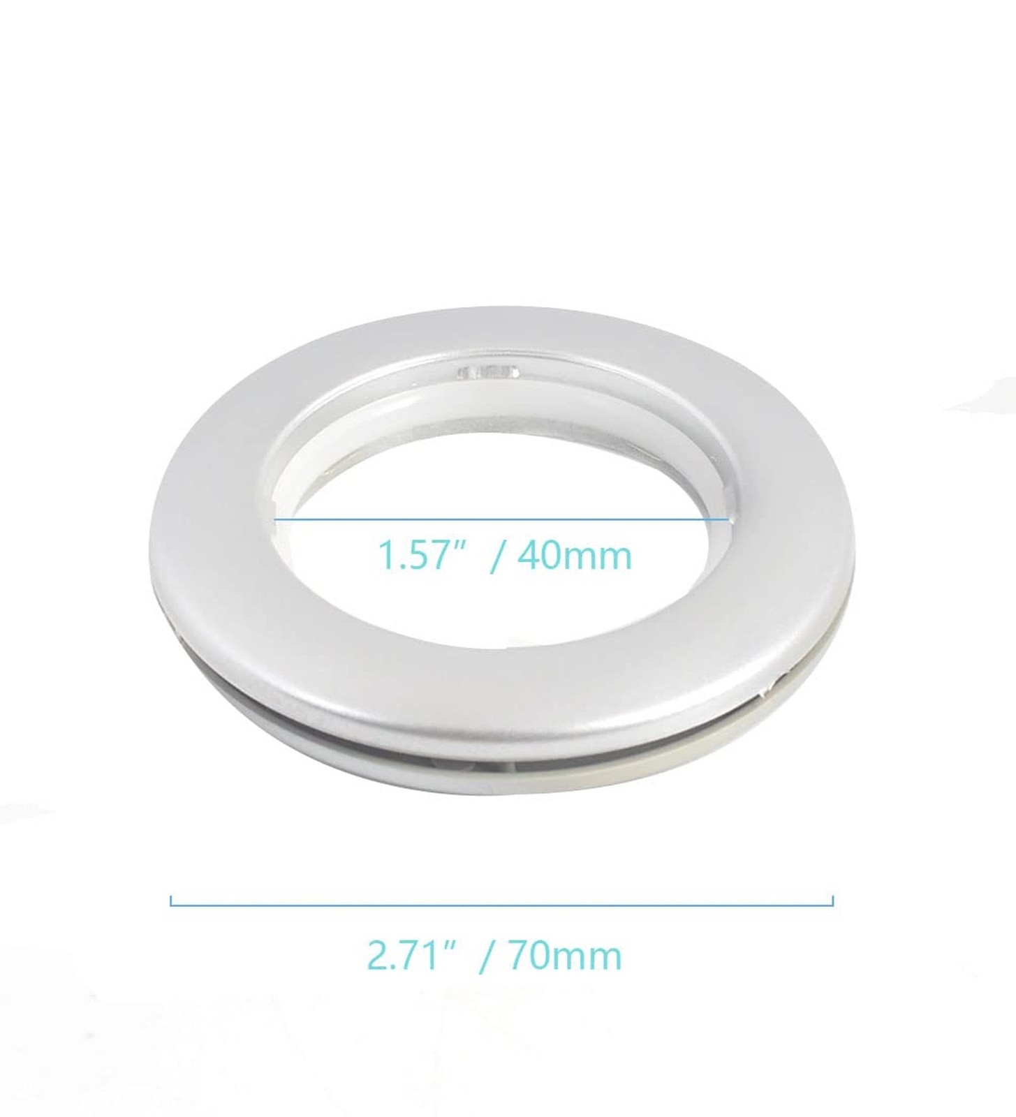 42 Pack Curtain Grommets Inner Diameter 1-9/16″(40mm) Plastic Curtain Large E…