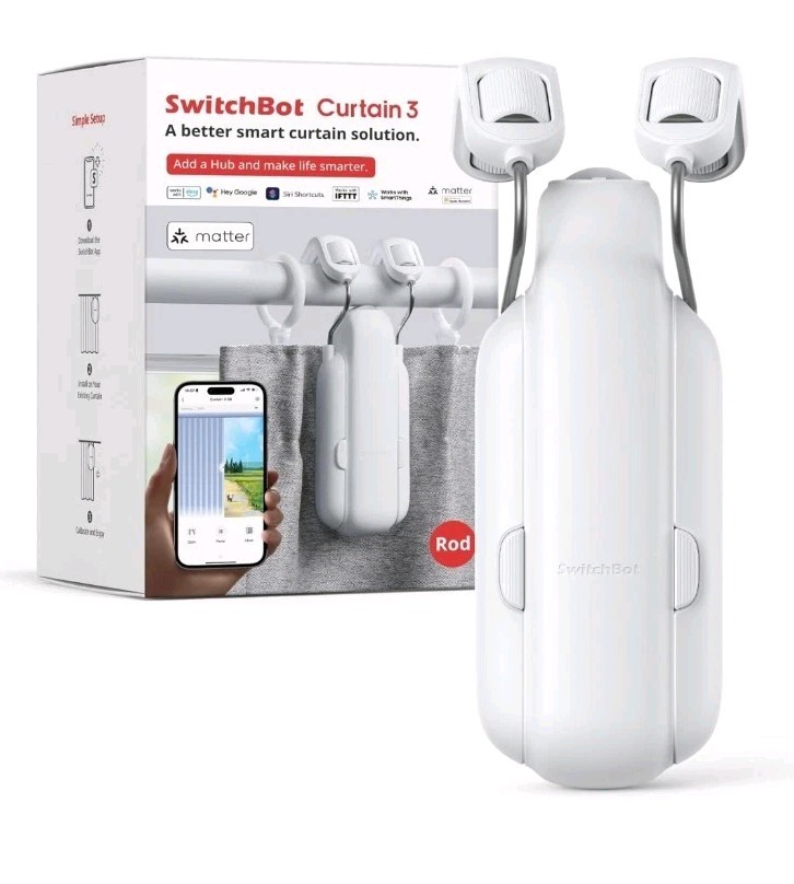 SwitchBot Curtain 3 Automatic Curtain Opener Bluetooth Remote Smart Control