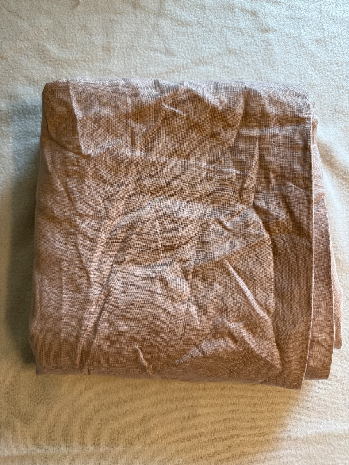 Quince European Linen Room Darkening Curtain Panel 48×96 Blush Pink