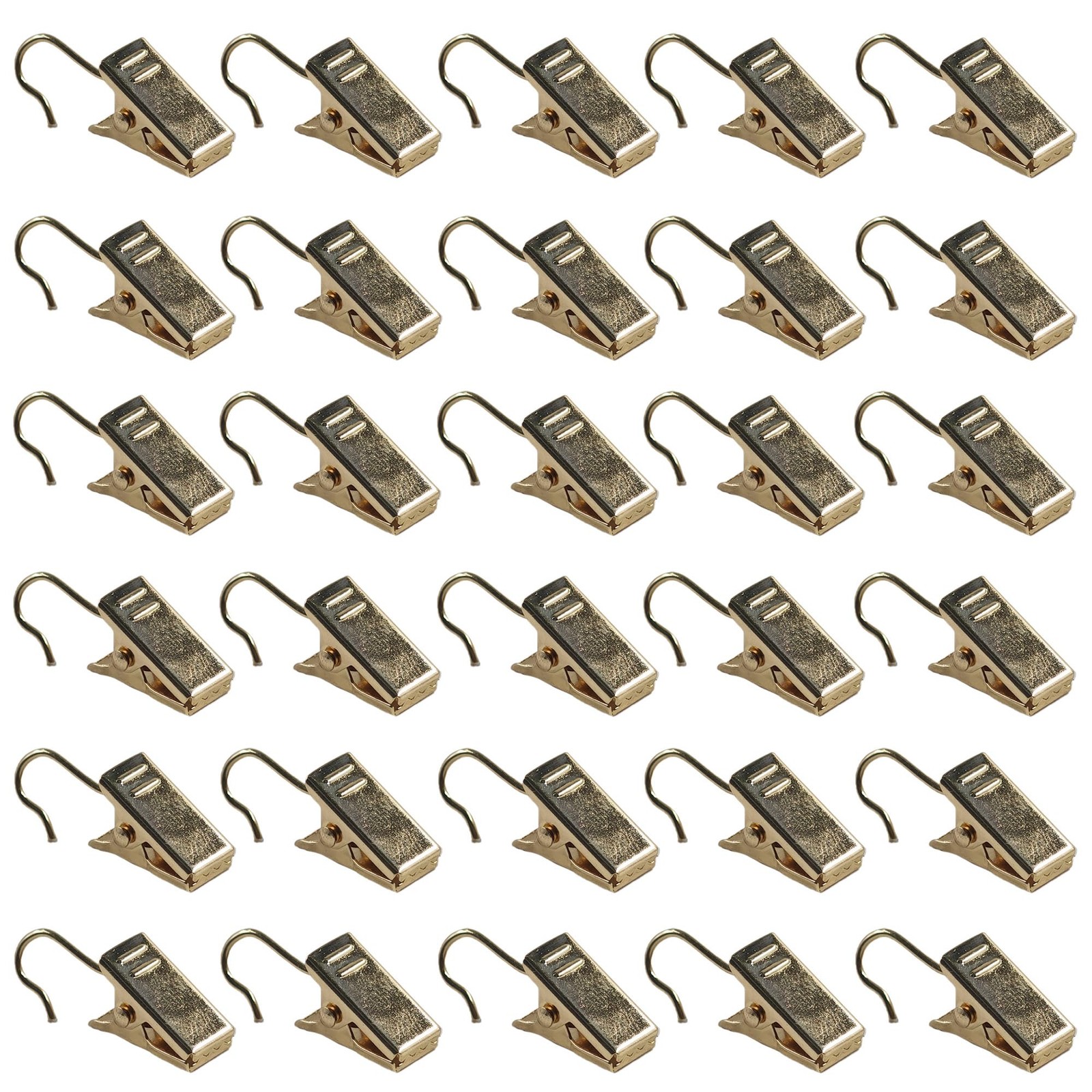 30Pcs Gold Small Curtain Clips with Hooks, Mini Metal Hook Clips for Photos, …