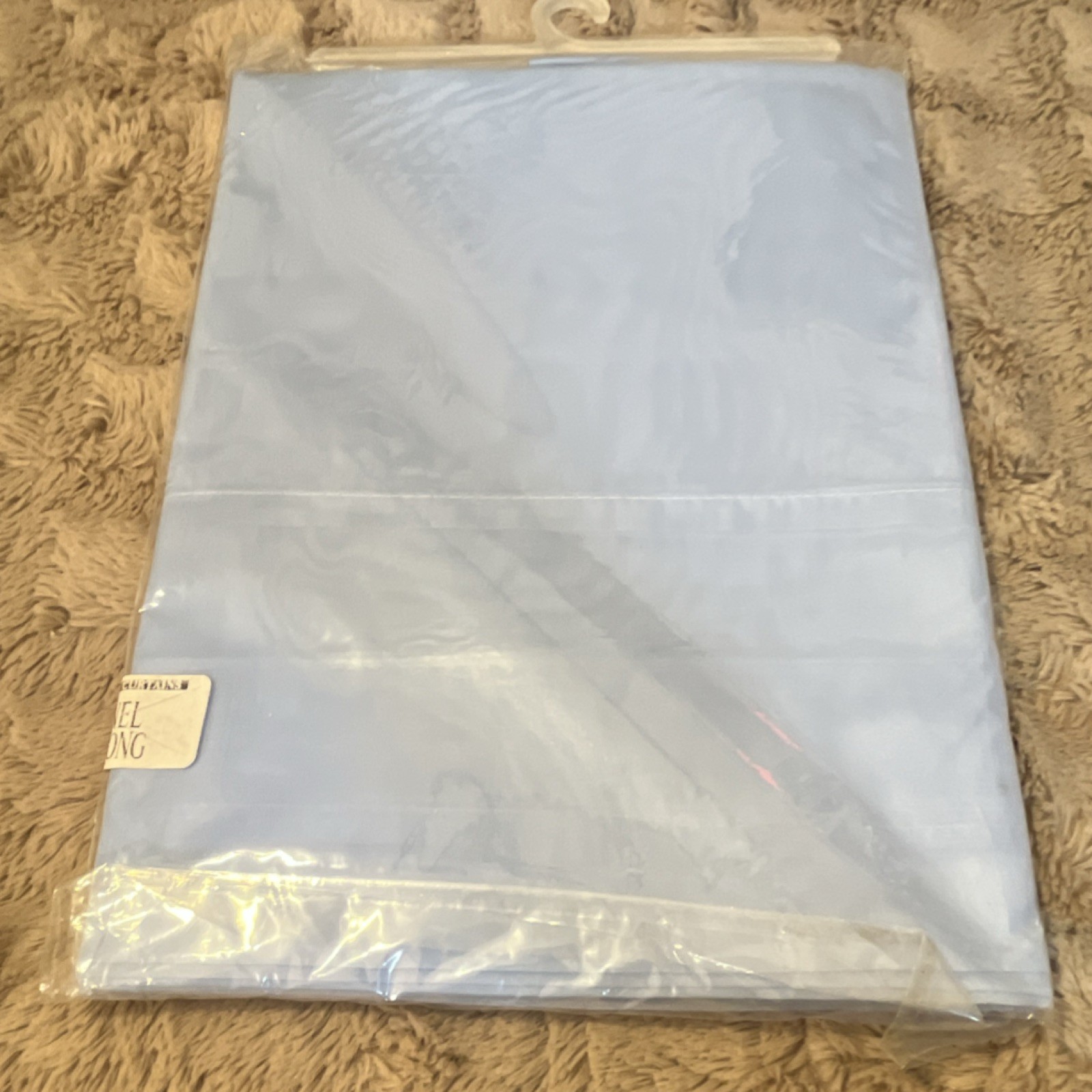 EMELIA Rod Pocket Panel Sheer Polyester Curtain 60x90in Sky Blue Solid