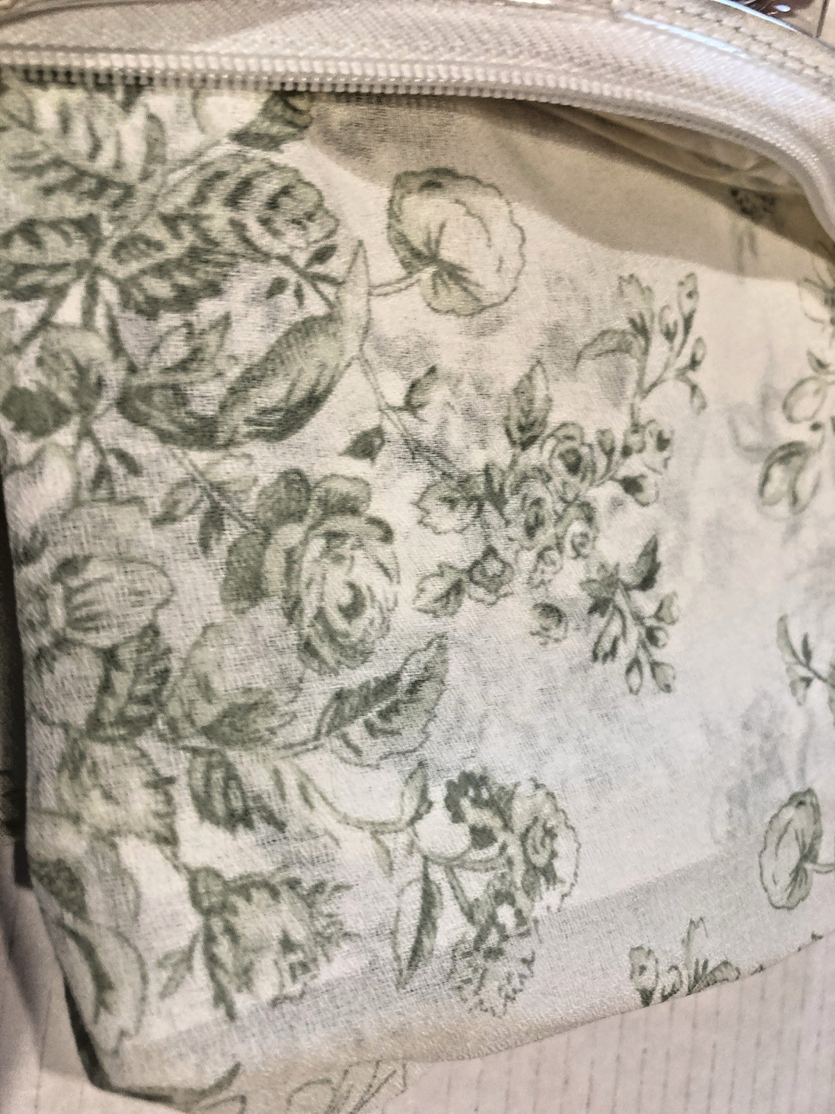 VTG Rachel Ashwell Treasures Sage Toile Drapery Panel 42×84 Roses NEW IN PACKAGE