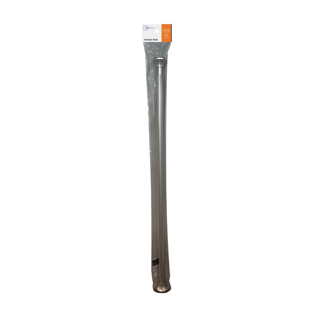 Silver Adjustable Tension Rod for Curtains 30 to 52 Inches Extendable Curtain