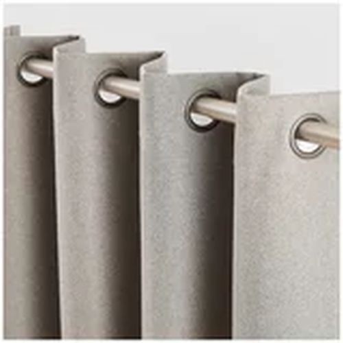 Piper 100% Blackout Curtain 2Pk Window Panels 52 in x 84 In Beige Magnetic Close