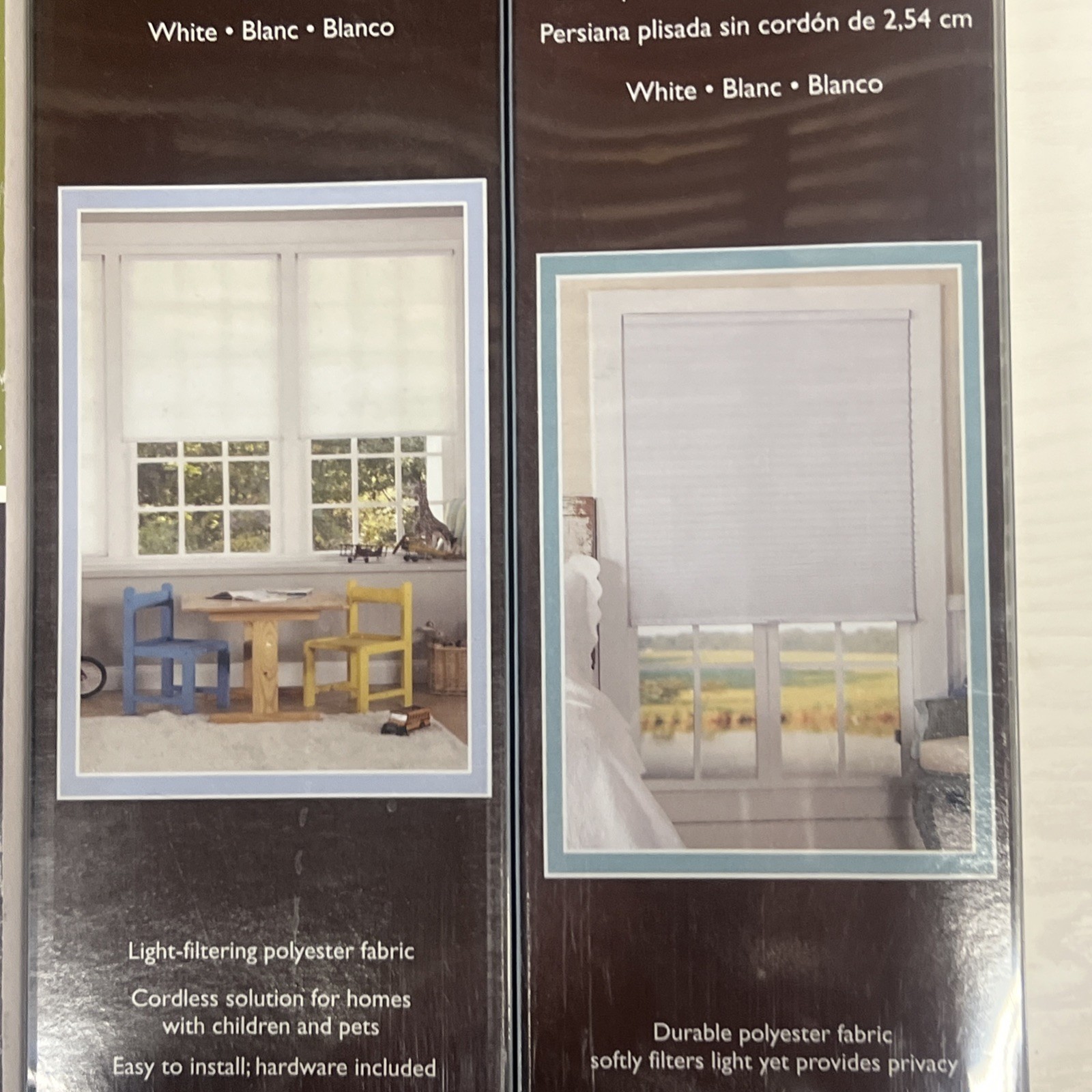 Bali/Allen + Roth Set Of 4 35”X 72” WHITE – Cellular Shade New