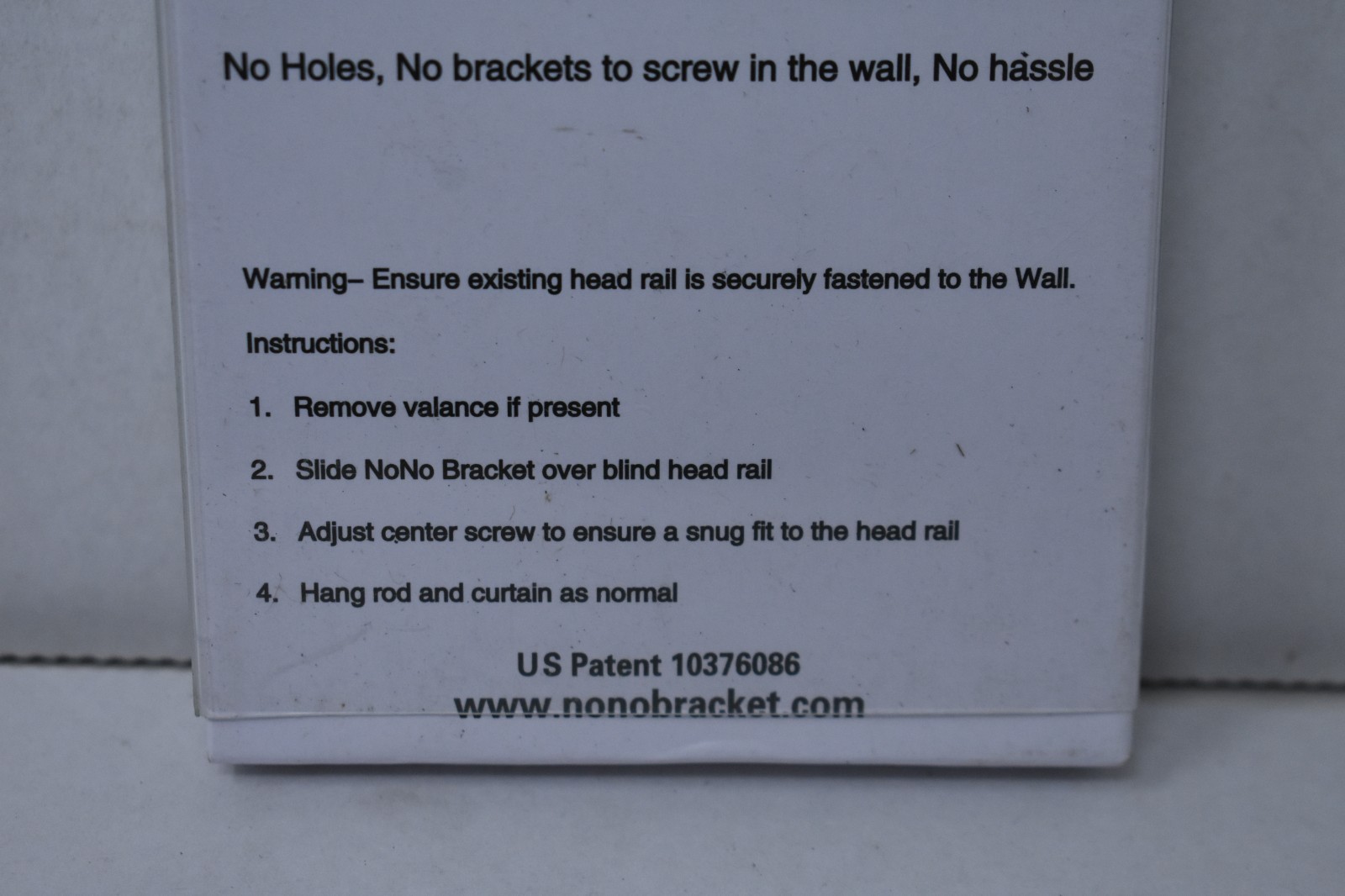 NoNo Bracket Curtain Bracket Attachment For Outside Mount Vertical Blinds Satin
