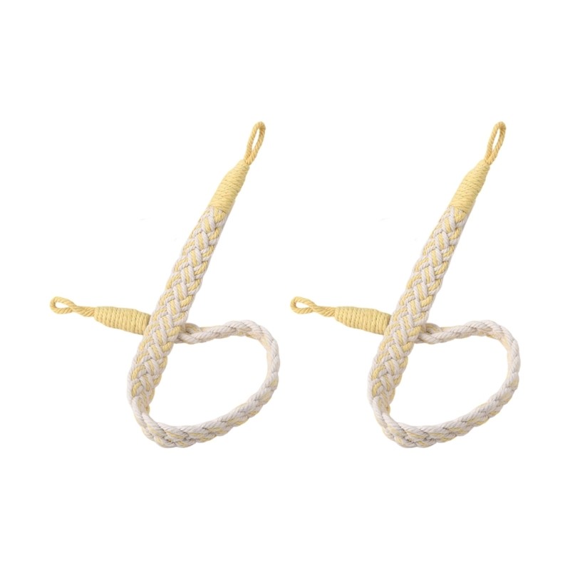 2 Pack Woven Window Curtain Tie Multipurpose Fabric Organizers for Home Decors