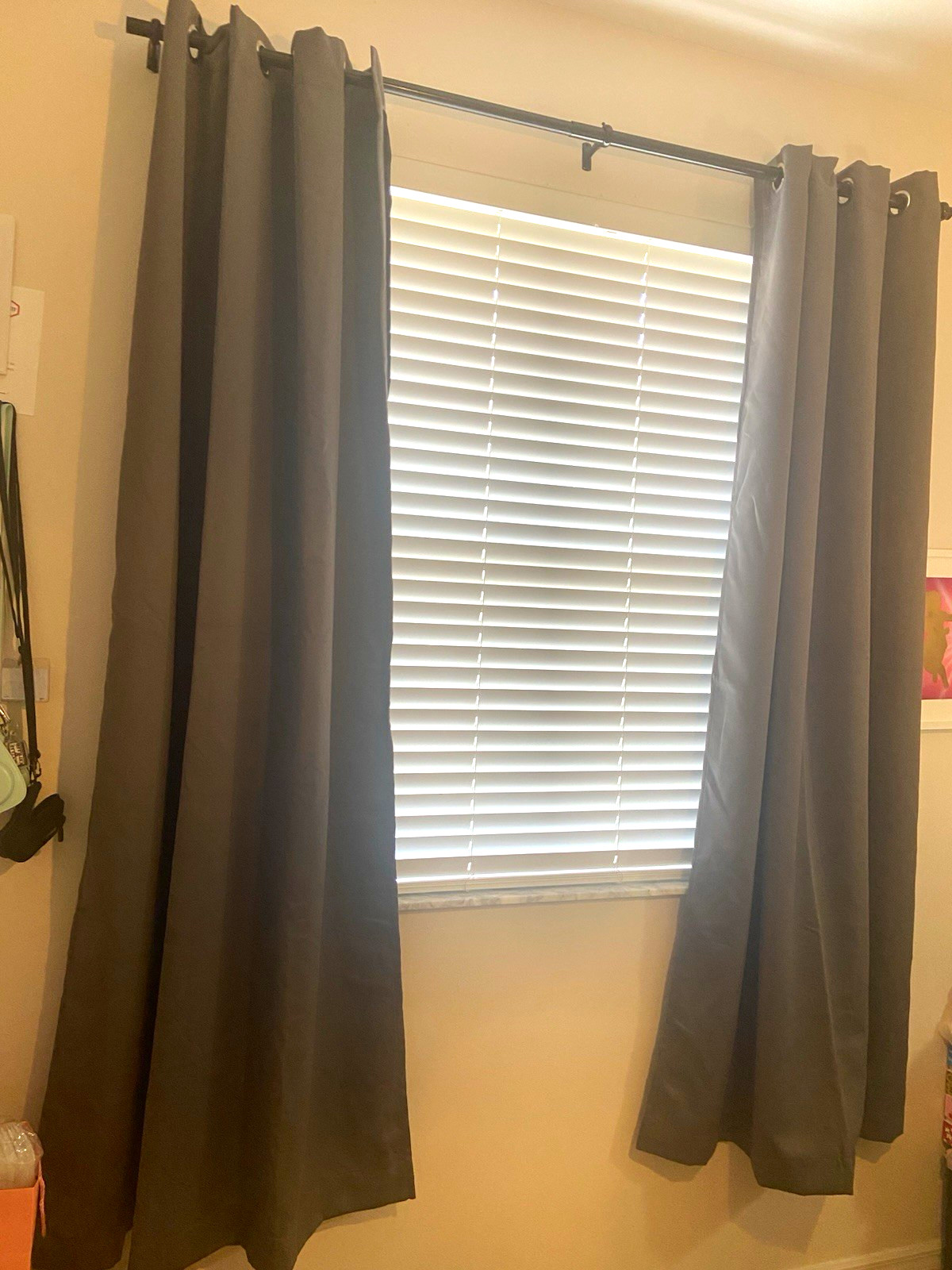Dark Gray Room Darkening Grommet Curtain Panels 55×84 Set of 2.