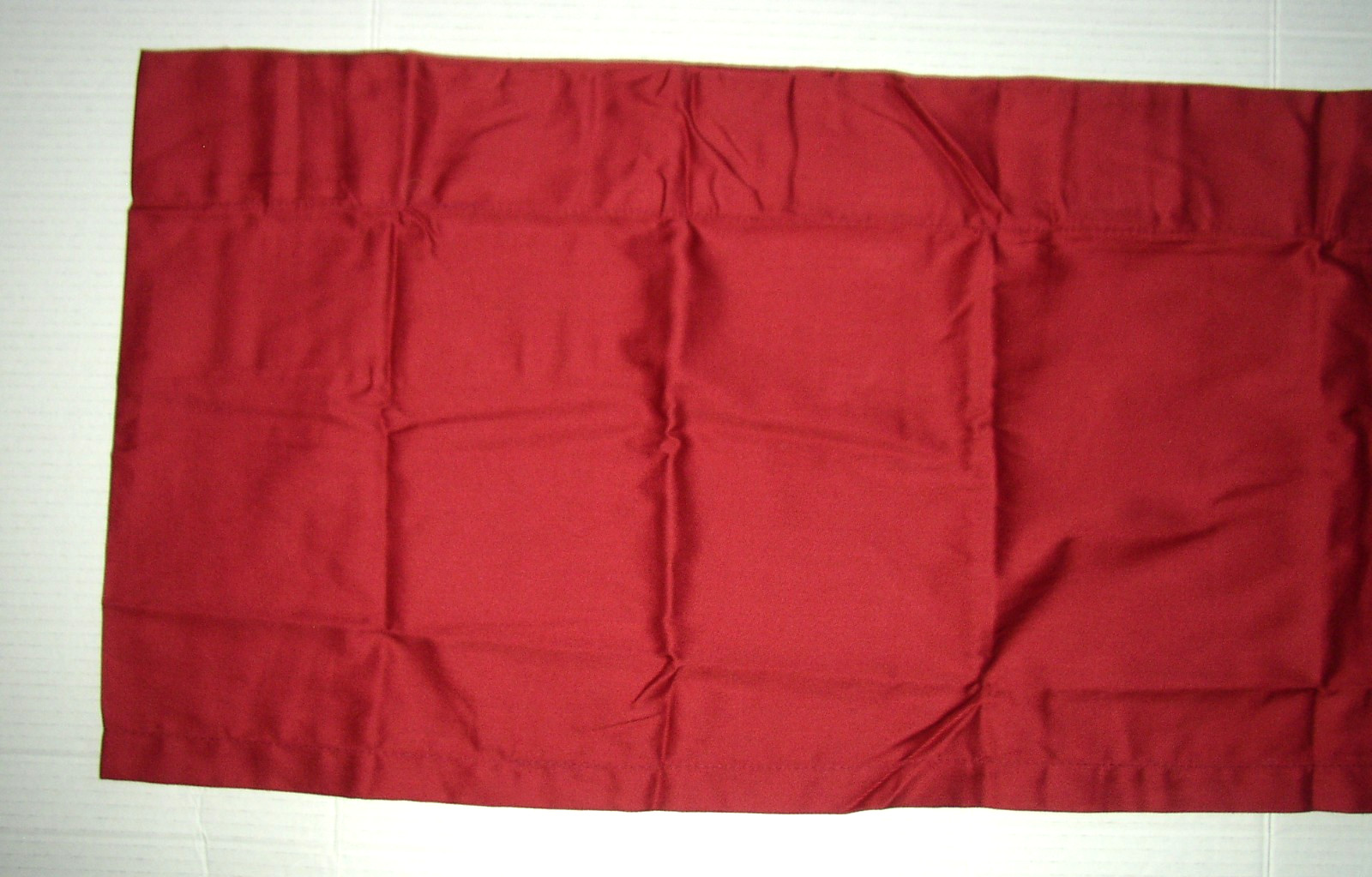 (1) Springs Global Luxury Valance Solid Brick Red Cotton Twill 60×15 NWOP 3Avail