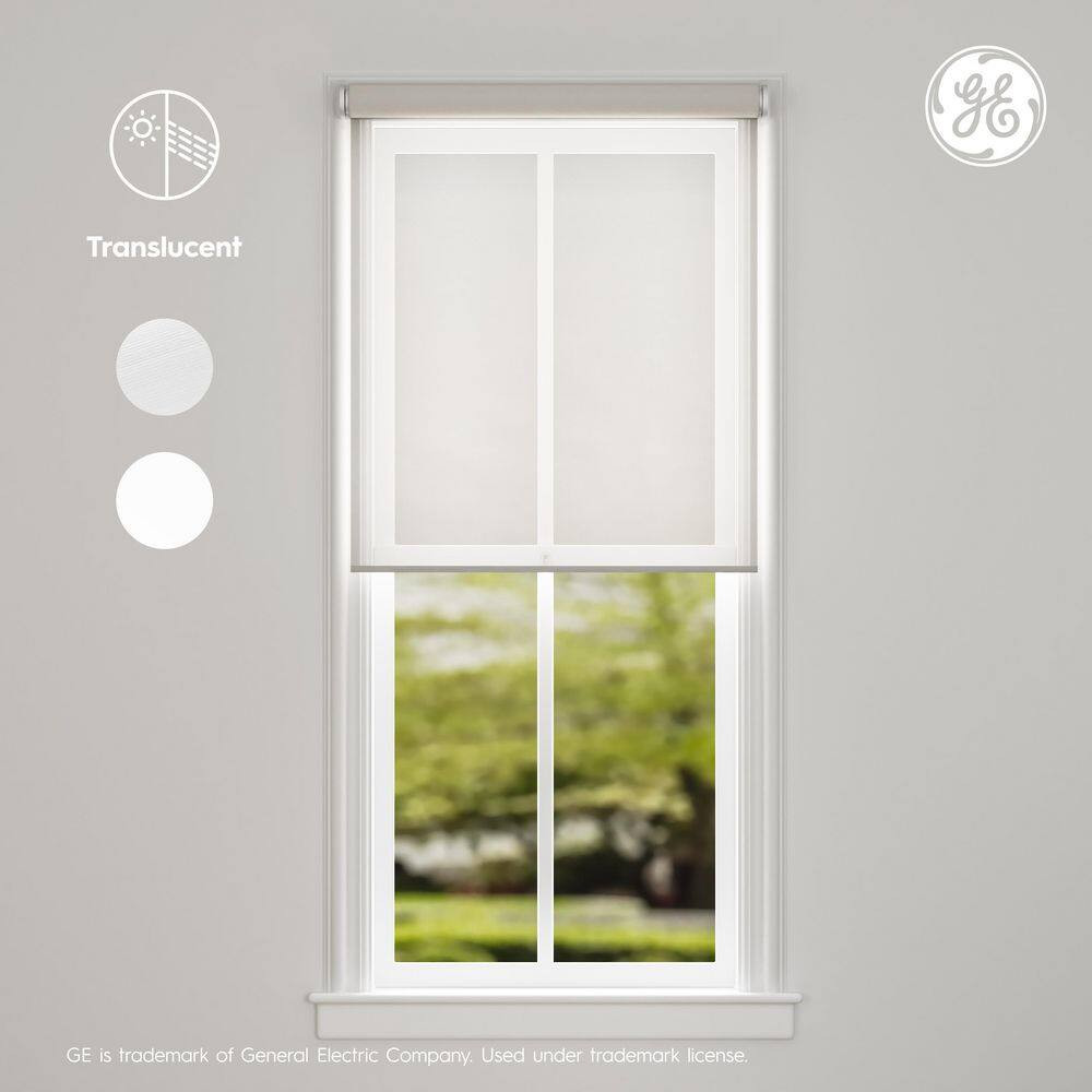 Smart Shade, Motorized Window Blind, White Hardware, Translucent White Fabric, 3