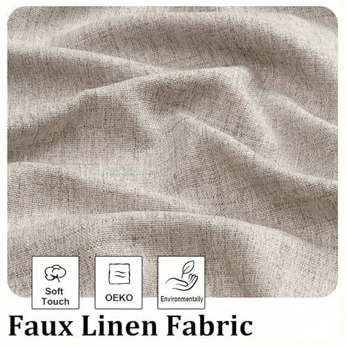2 Panels Kitchen Curtains 36 Inch Length, Faux 30″W x 36″L (Pack of 2) Linen