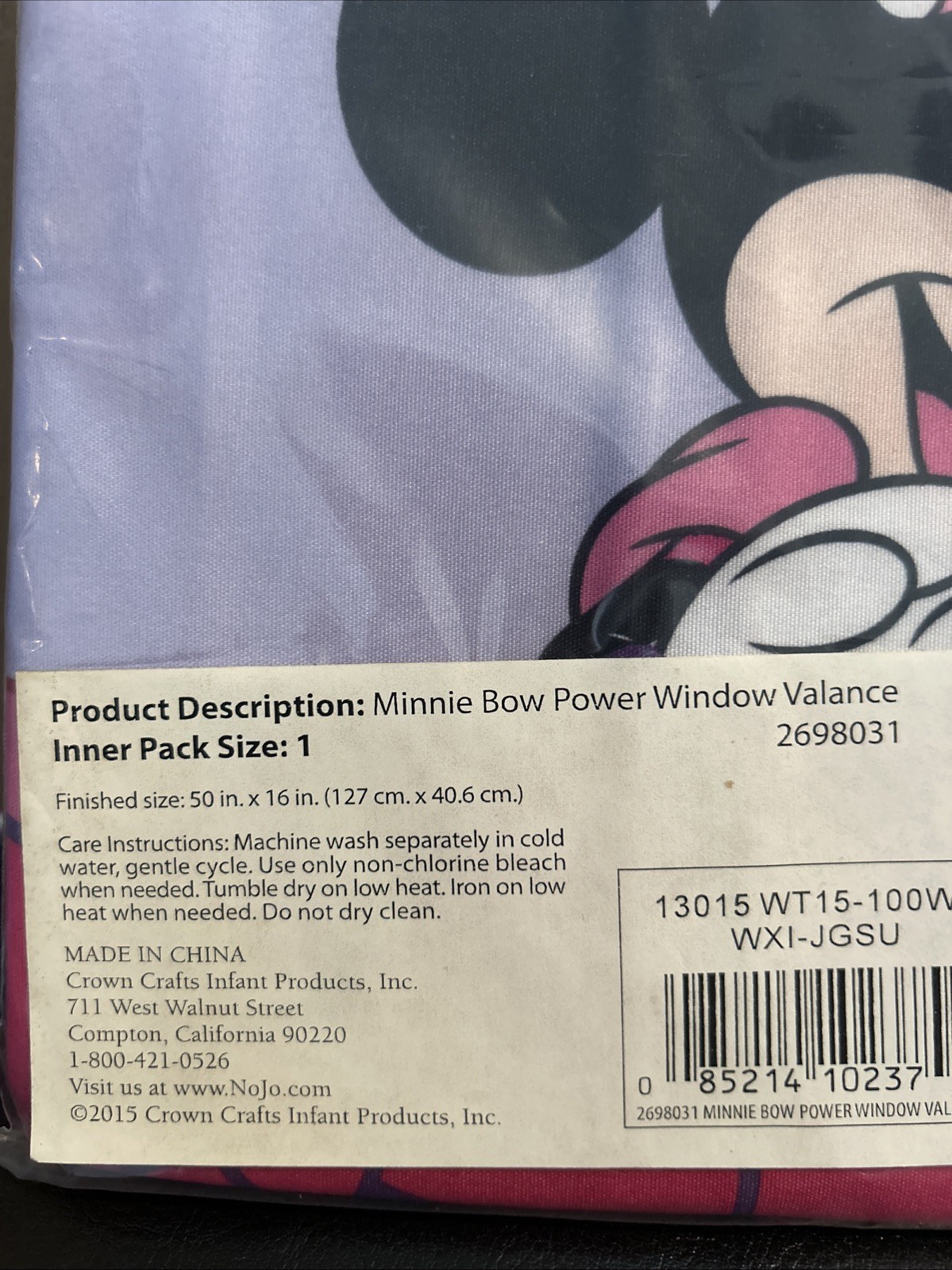 Minnie Bow Power Window Valance 50” X 16” New Multiple Available