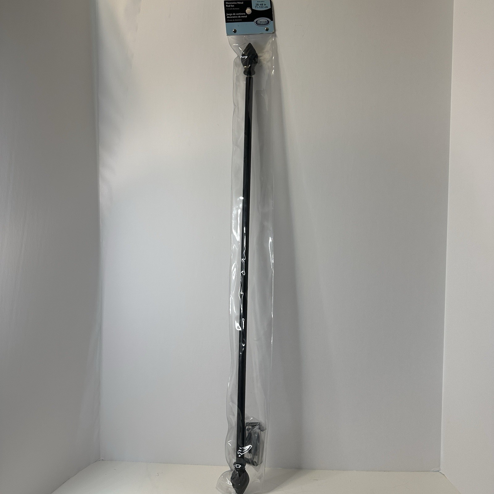 Kennedy Decorative Metal Rod Set Black Twist Model#810133975 24-48 in 71-122cm