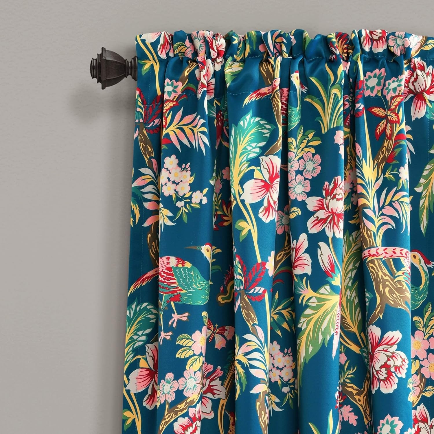 Light Filtering Nature Drapes 52×108 – Navy & Multi