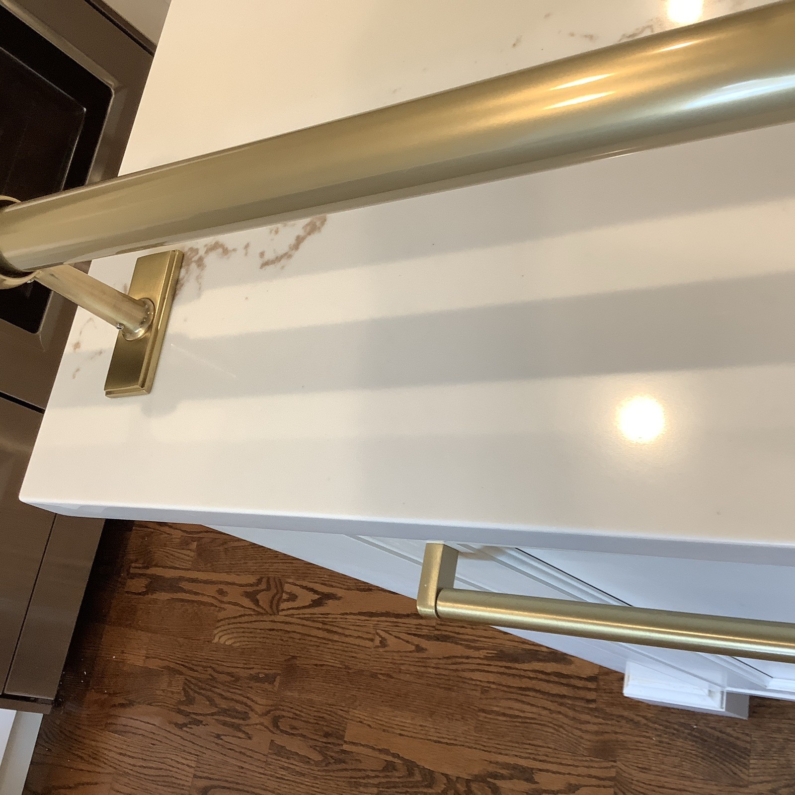Restoration Hardware Easton Solid Brass Endcap Finial & Rod Set 60-108 in