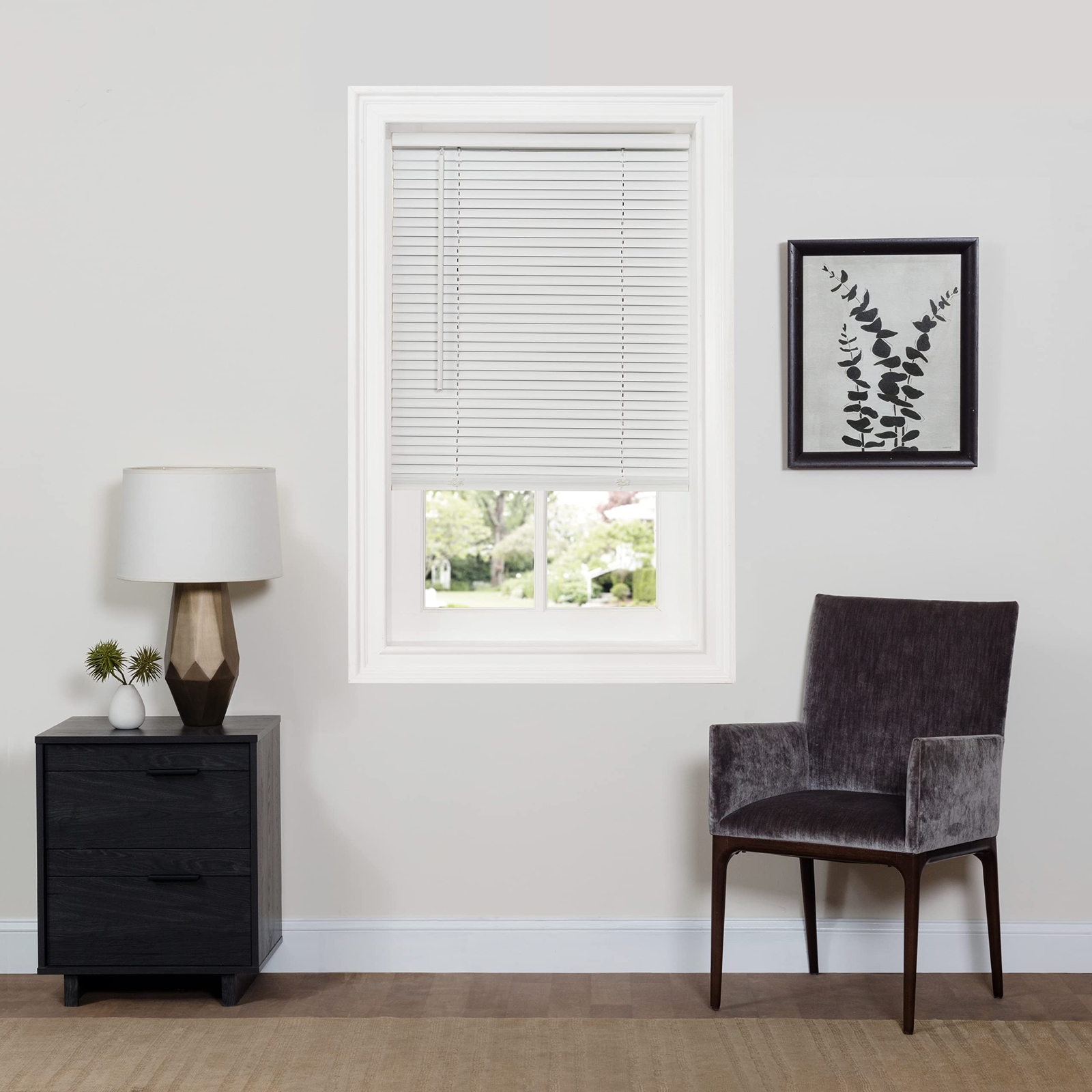 23×64 White Cordless Room Darkening Vinyl Blinds Achim Home Decor