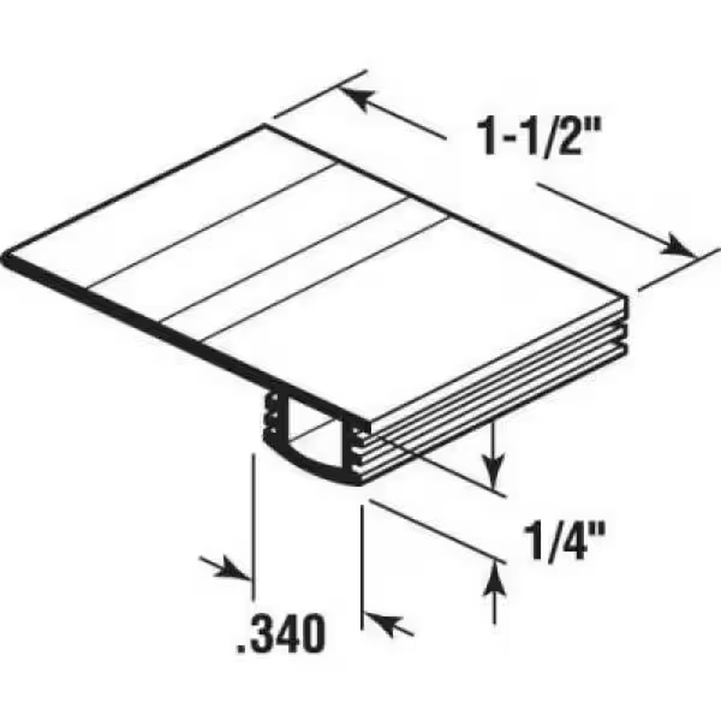 3/4 In. to 1-3/8 In. Wide, 7 Ft. Black Vinyl Bug Seal