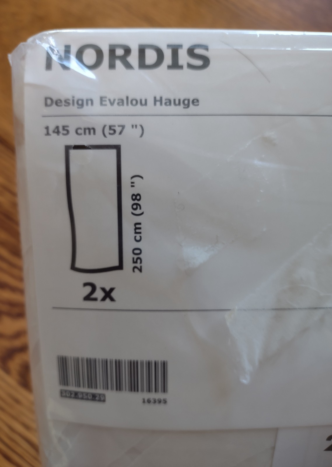 IKEA Nordis Curtain Panels 57” x 98″ Ivory Floral Light Filtering