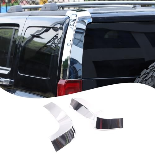 D Pillar Trim Cover Compatible with Hummer H3 2005-2009, ABS Rear Bright light