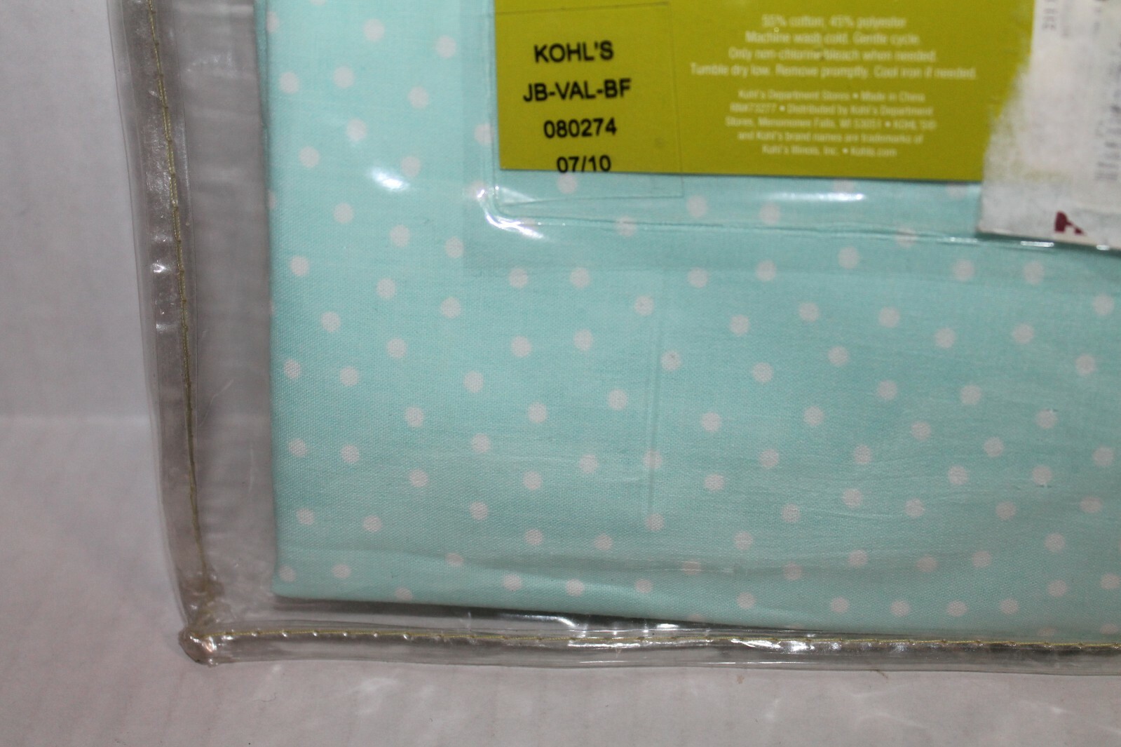 Jumping Beans Butterfly Bloom Aqua Blue Polka Dot Window Valance Kid’s Room EUC