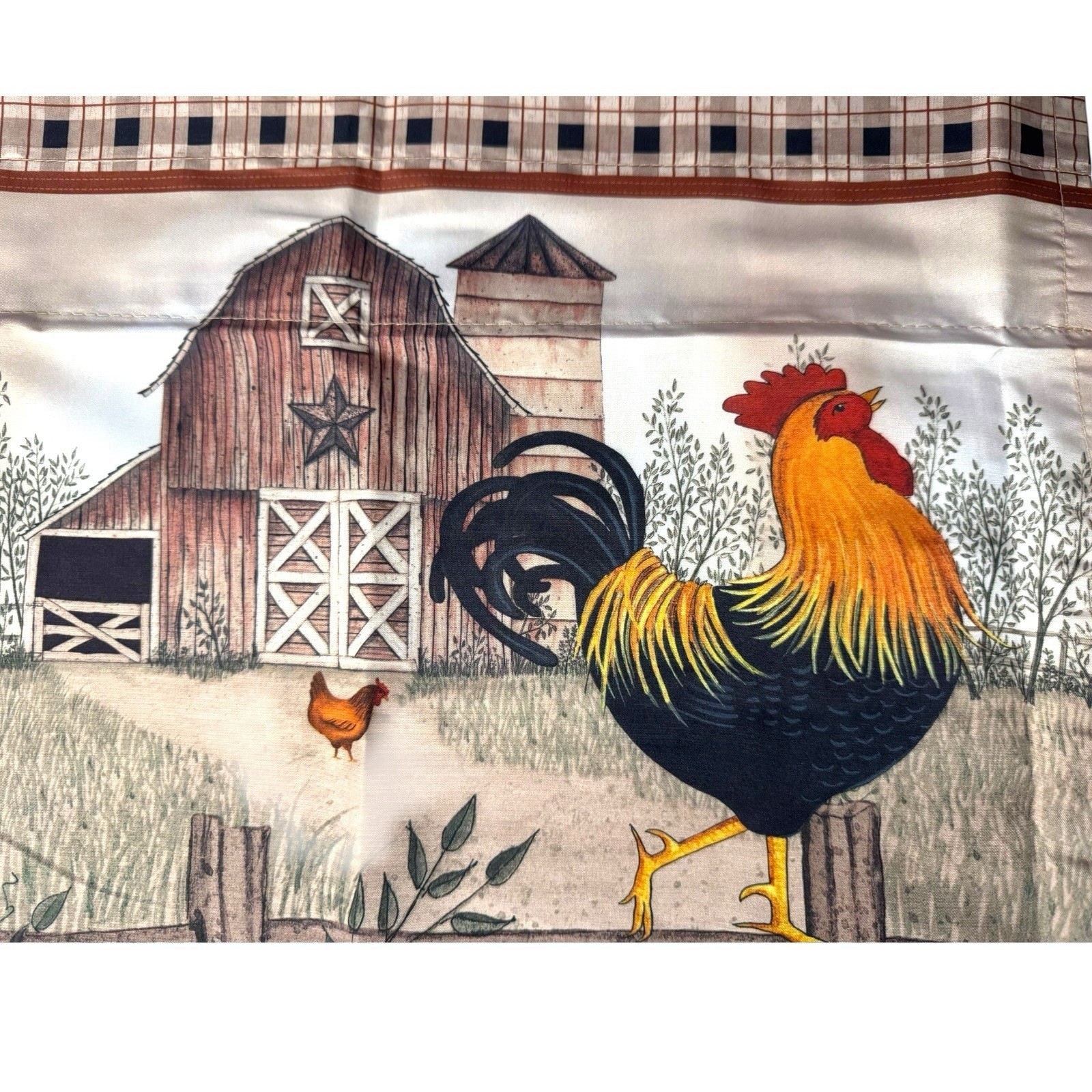 Avanti Linens Farm Ruffled Valance Curtains by Linda Spivey 60” L x 18” W New