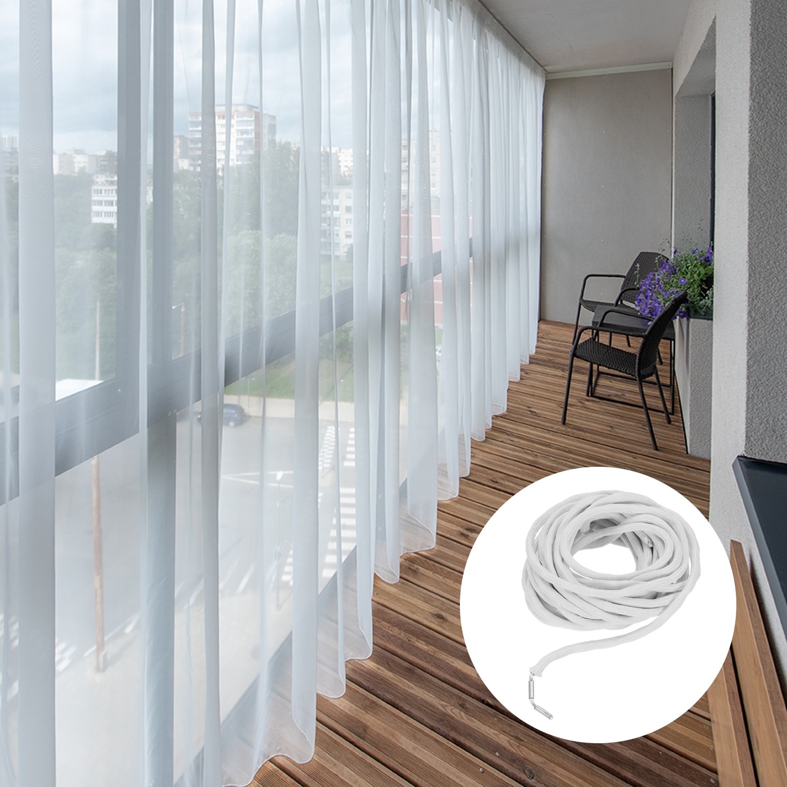 13Yard Curtain Weighted Tape, 25g Alloy Drapery Weight Rope, White