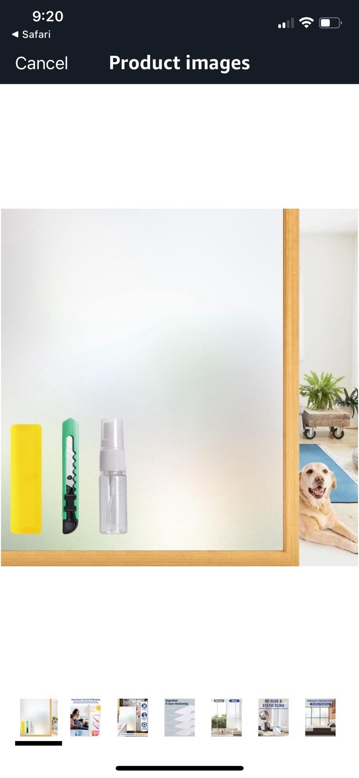 privacy frosted glass vinyl window film 23.6 X 78.7 Inches