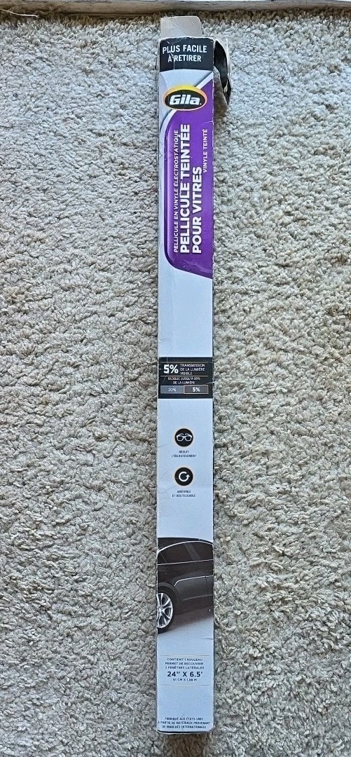 Gila Static Cling 5% Window Tint Dyed Vinyl 50146231 Open Box