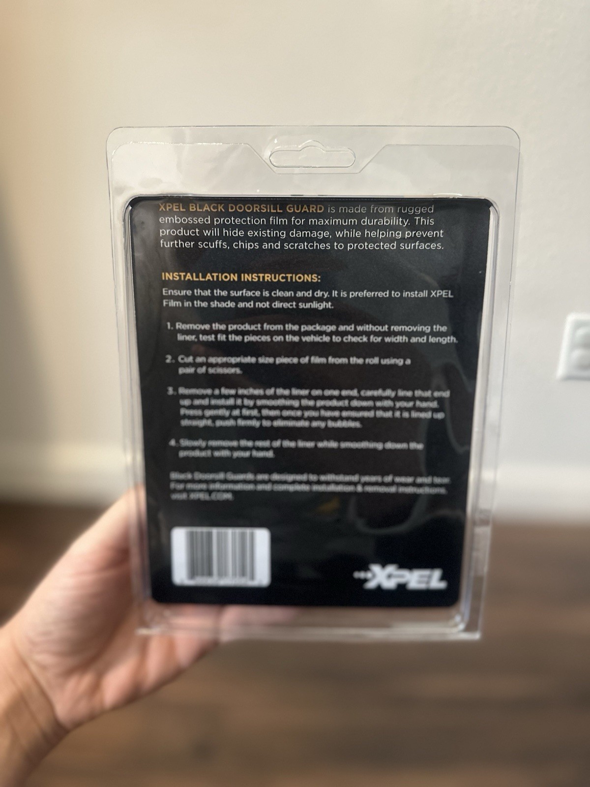 XPEL Black Universal Door Sill Guard (60″ x 2.75″) Paint Protection Film Kit