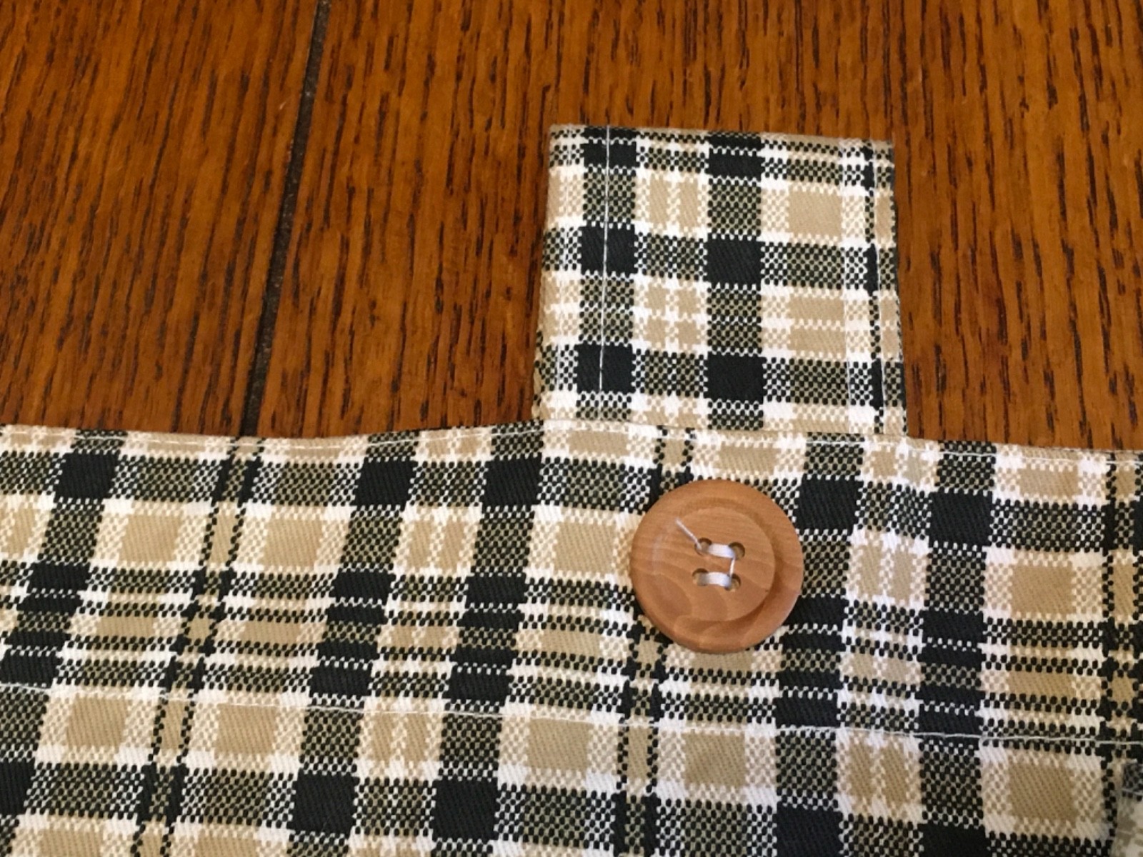 Plaid Tab Curtain Panels 40×82 long