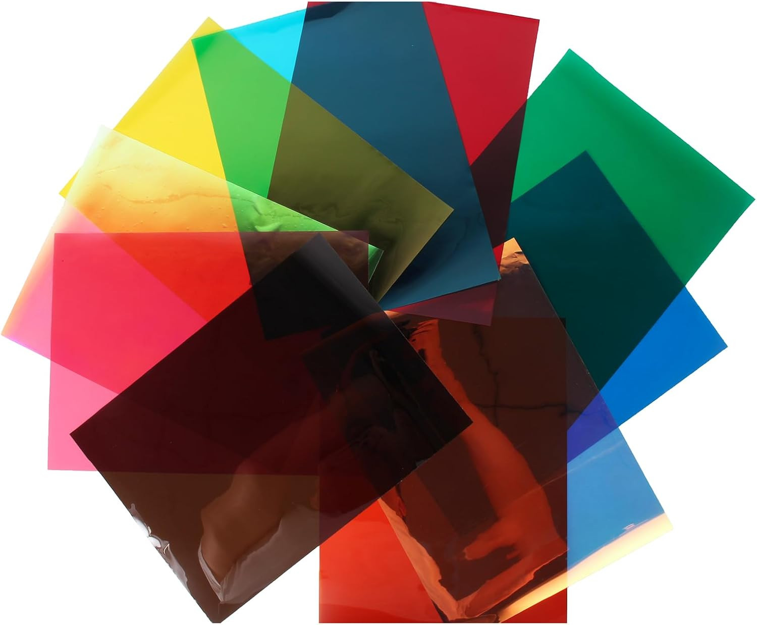 10Colors Bundle Pack Colorful Transparent Window Film Self Adhesive Glass Film G