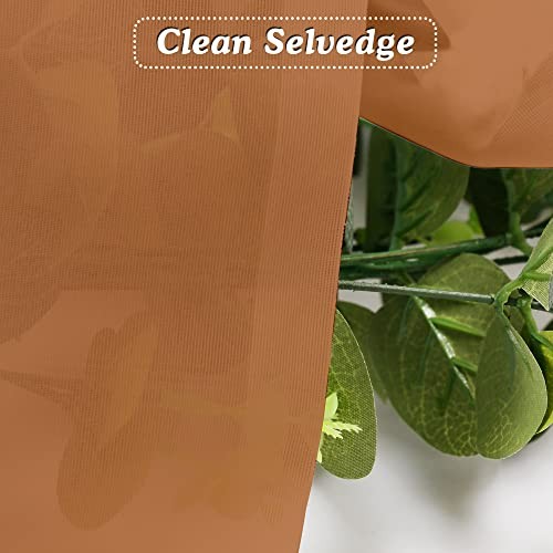 2 Panels Sheer Valance – Short Fresh Curtain 42″W x 14″L (Pack of 2) Orange