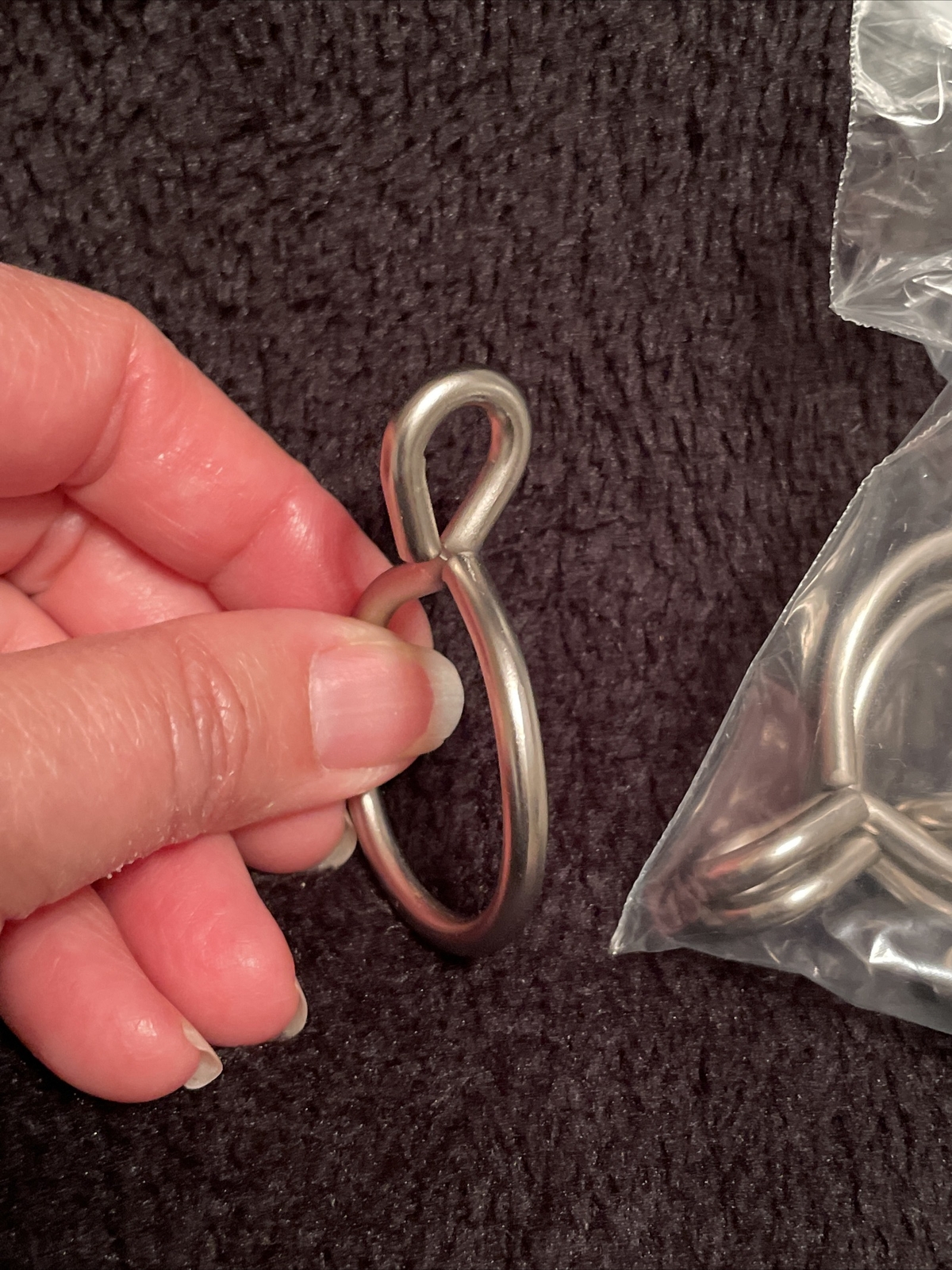 14 X Silver METAL CAFE ROD CURTAIN POLE ROD RINGS WITH EYELET DRAPERY RINGS