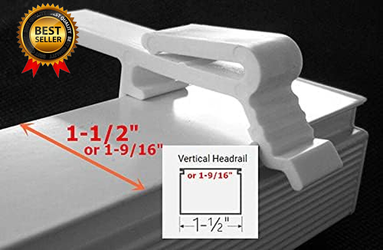 6Pcs Valance Clip Vertical Blinds Dust Cover Holder Bracket for 1 1/2 or 1-9…