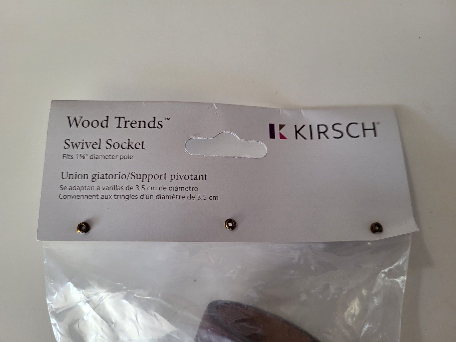 Kirsch Wood Trends Swivel Socket 5606EG 083 Mahogany for use with 1 3/8″ Pole