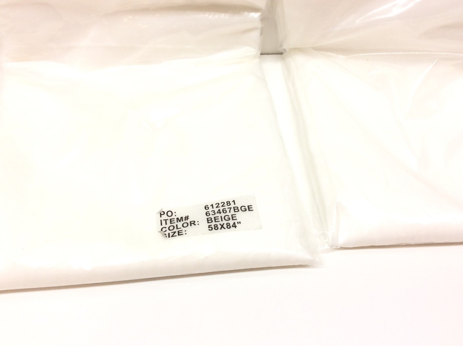 2 – Beige Voile Curtain Draper 58″ x 84″ Rod Pocket