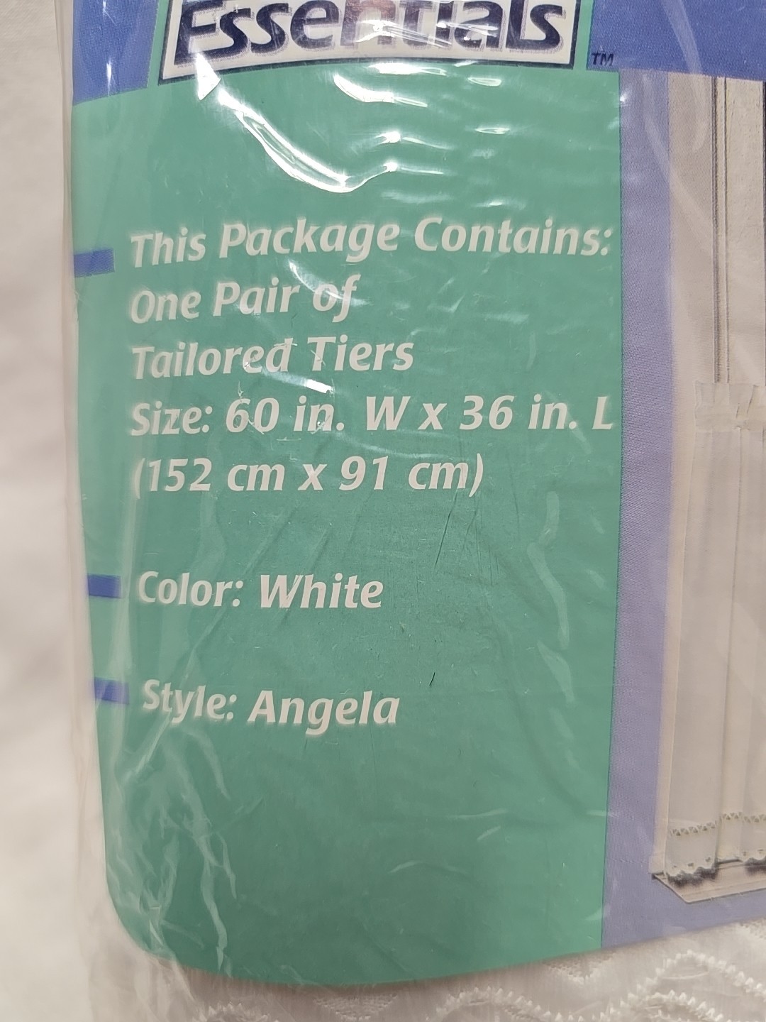 Vtg Home Essentials 60x 36L Tailored Tiers Angela