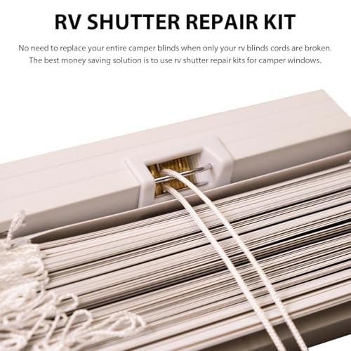 RV Blinds Repair Kit, Pleated Shade Restringing Cord Threading Tool for Brown