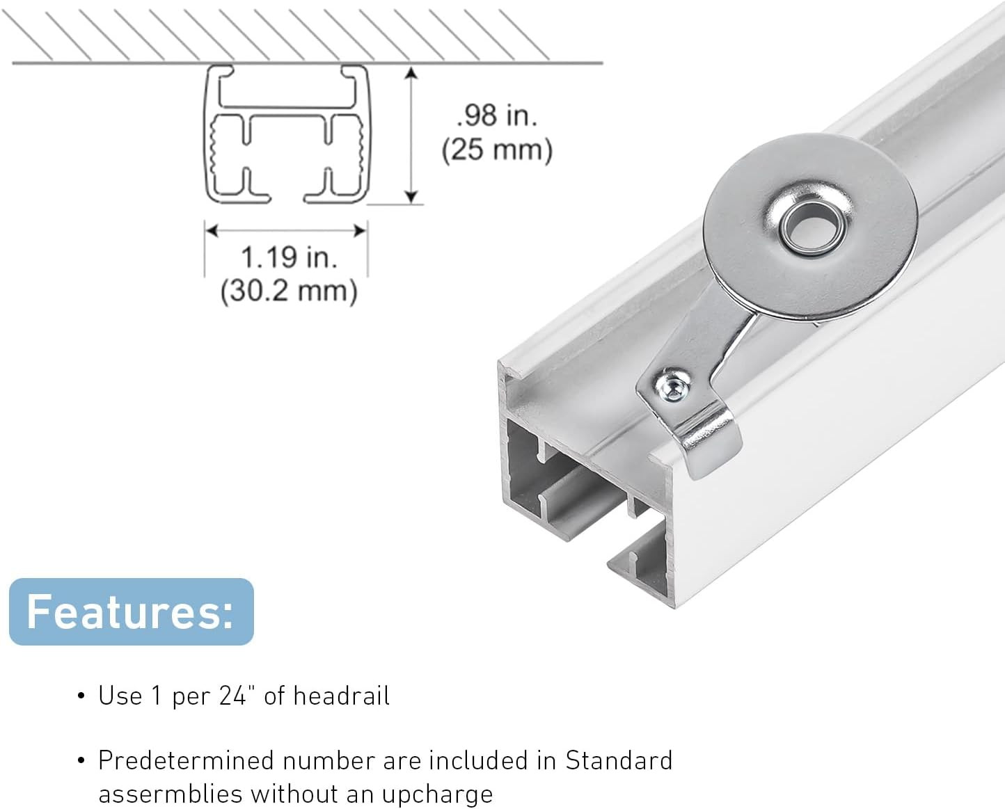 Swivel Ceiling Bracket for Motorized Sliding Curtain – Electric Drapery Top Moun